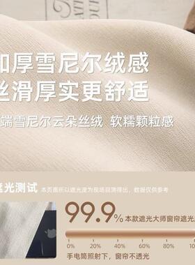 卧客室窗帘全光2025新款法式尼尔厅卧62566室阳台雪高级遮感遮光