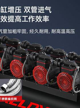 1680W无油音220V空压机二级电机工空业气便泵小型ARDN-101携式气