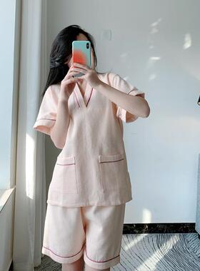 A524汗蒸服女款纯服洋情侣厚款韩版棉可爱个性男浴桑拿气F7659987