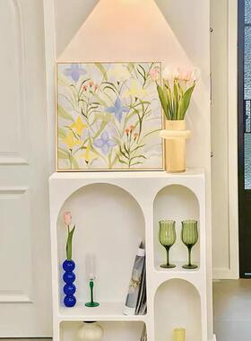 风花朵绽QB202307放北欧花卉客装饰画简约植物卧厅室床时头摆画奶