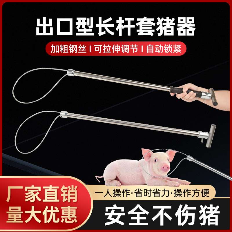 出口款套猪器不锈钢保定器猪用捕猪套子猪嘴固定套养殖抓猪神器