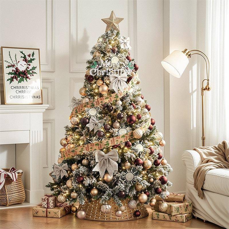 圣诞2摆025树新款i家用套餐件圣诞节74SD=ZH0装饰高级感ns风diy加