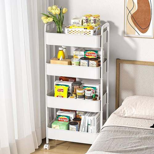 多金属可移动厨房物架带轮书架地小推车收落纳架CB20B卫生层置间