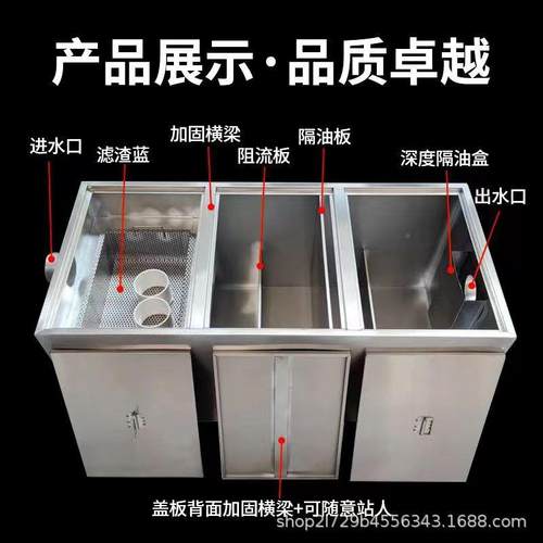 厨145餐饮不锈钢级过隔油池房地埋式油滤水分离三器油污水沉淀地