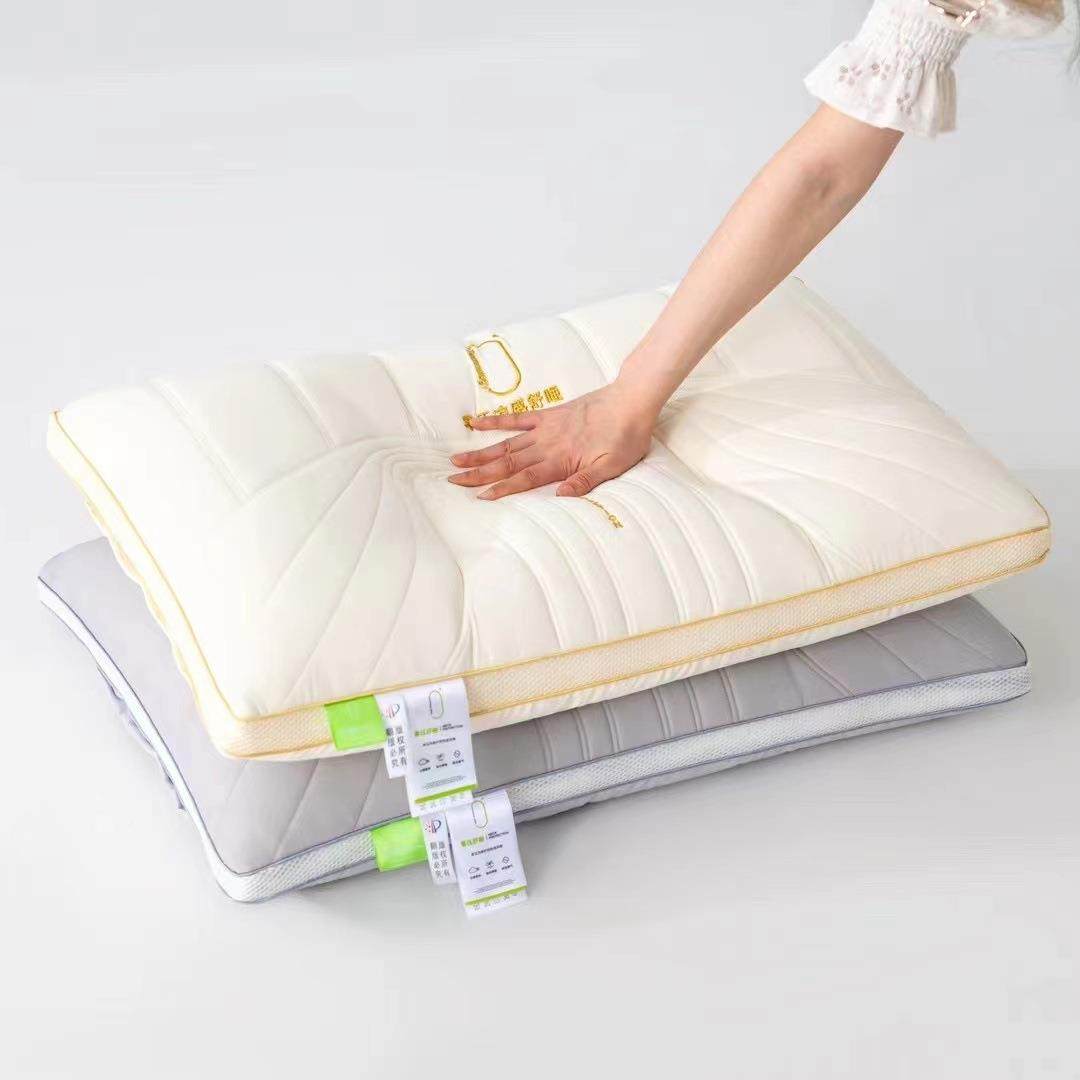 款乳胶新感枕丝枕头夏季透气冰丝柔软果冻枕家用成4568凉人枕芯护