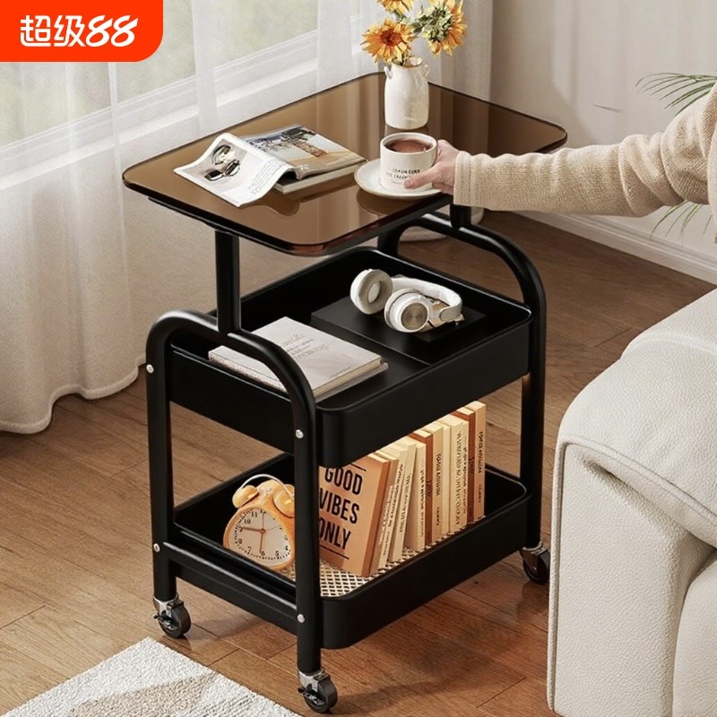 中古可移动小推车收纳置物架客厅沙发边几K茶几零食收纳架子床头