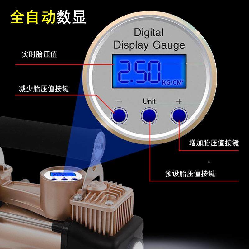 车载气泵1汽车用充打气泵家便携式轿车电动轮胎2V双缸422高压气用