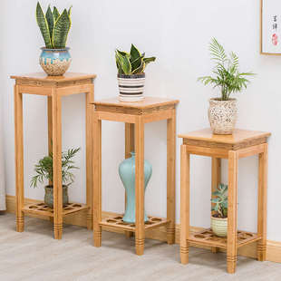 中式花架子室内客厅落地式绿阳台萝实木置物架花架架花盆花单个几