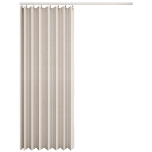 折叠门帘隔断帘空调挡风遮挡滑轨家用免帘厨房式布帘挂帘打孔卧室