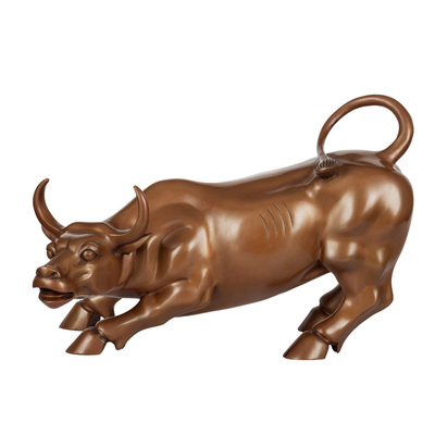 紫铜华尔街牛摆件客厅办公室工艺品摆件旺市装饰礼品牛铜招财牛
