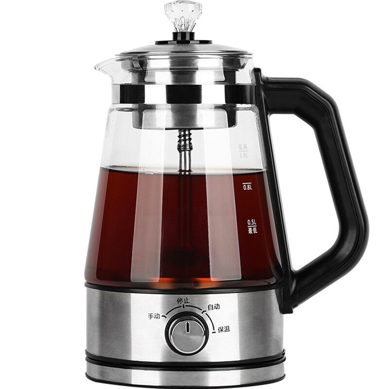 喜猪安化黑茶煮茶器全自动蒸汽煮黑茶专用壶家用煮茶壶玻璃蒸茶壶图片