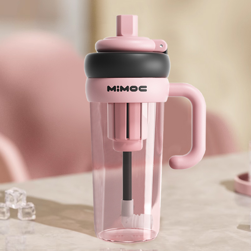 大容量水杯女生夏天便携冰霸杯塑料吸管杯子2024新款巨无霸吨吨杯