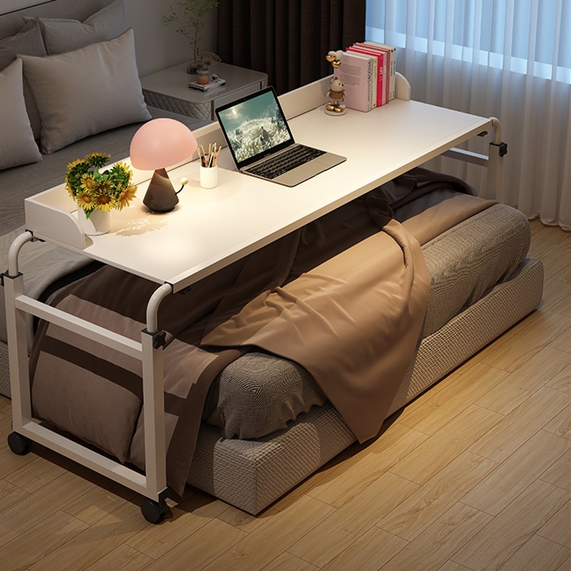 跨床桌懒人床上学习电脑桌床边可移动桌子床桌升降写字桌靠墙书桌