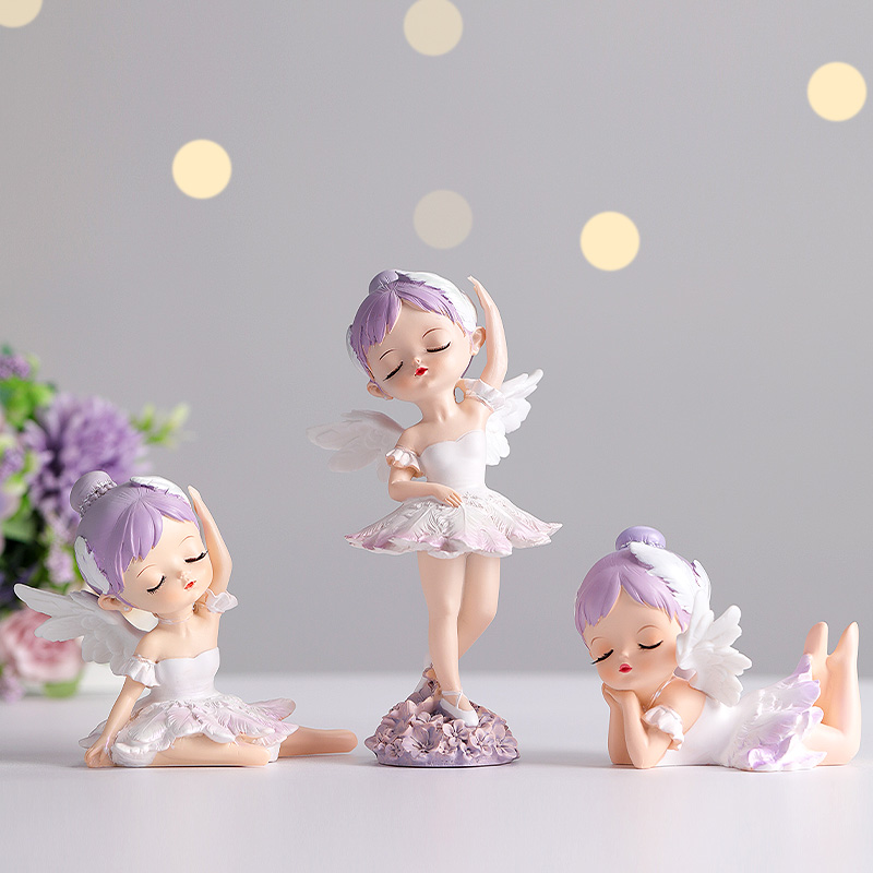 现代创意芭蕾舞者少女孩摆件样板房间卧室公主房优雅装饰品小摆设