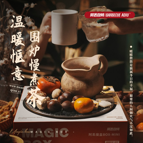 阿丢围炉煮茶炭炉家用室内取暖围炉碳炉户外一次性烧烤炉网红烤茶
