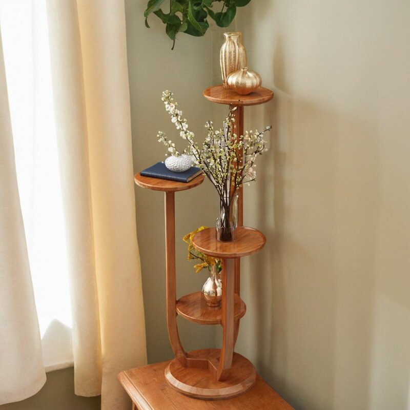 实木花架室内客厅落地中式欧式盆景花置物架绿萝吊兰木质多层架