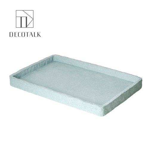 DecoTalk 浴室浴具托盘 砂岩底座置物盘 拍摄道具样板间配饰摆件