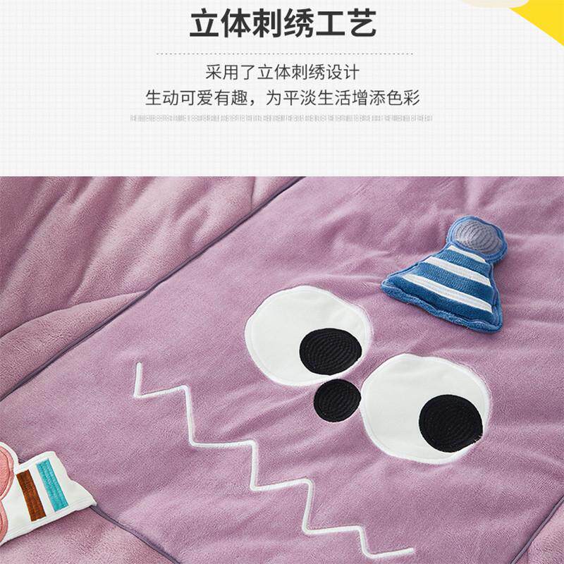 车载抱枕被子两用加厚毯冬午休纯色保暖加多功能办公室绒靠垫折叠