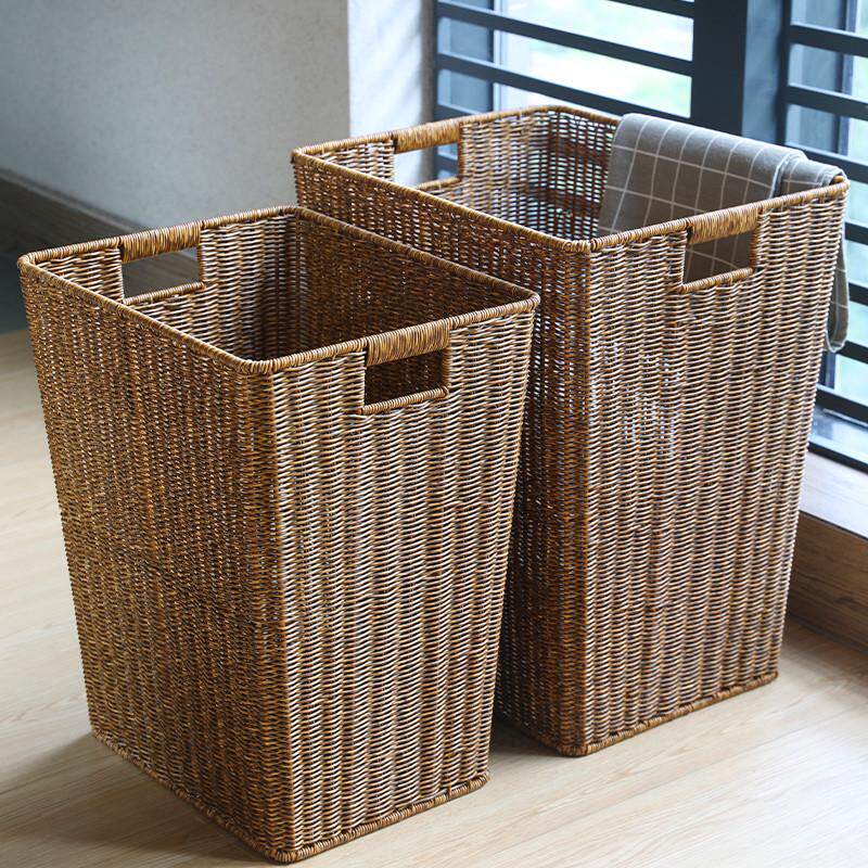 脏衣篮塑料仿藤编大容量衣筐篮子筐洗衣特大号方形篓篮脏编织收纳