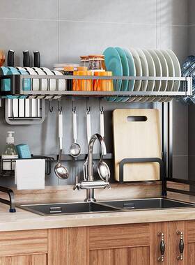 沥厨房BG-SC122不水锈钢槽置物架碗碟架刀架水架家用厨房收纳架碗