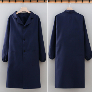 大褂长袖 卸工长衫 围裙定制LOGO印字 工厂车间工作服大人罩衣装 男士