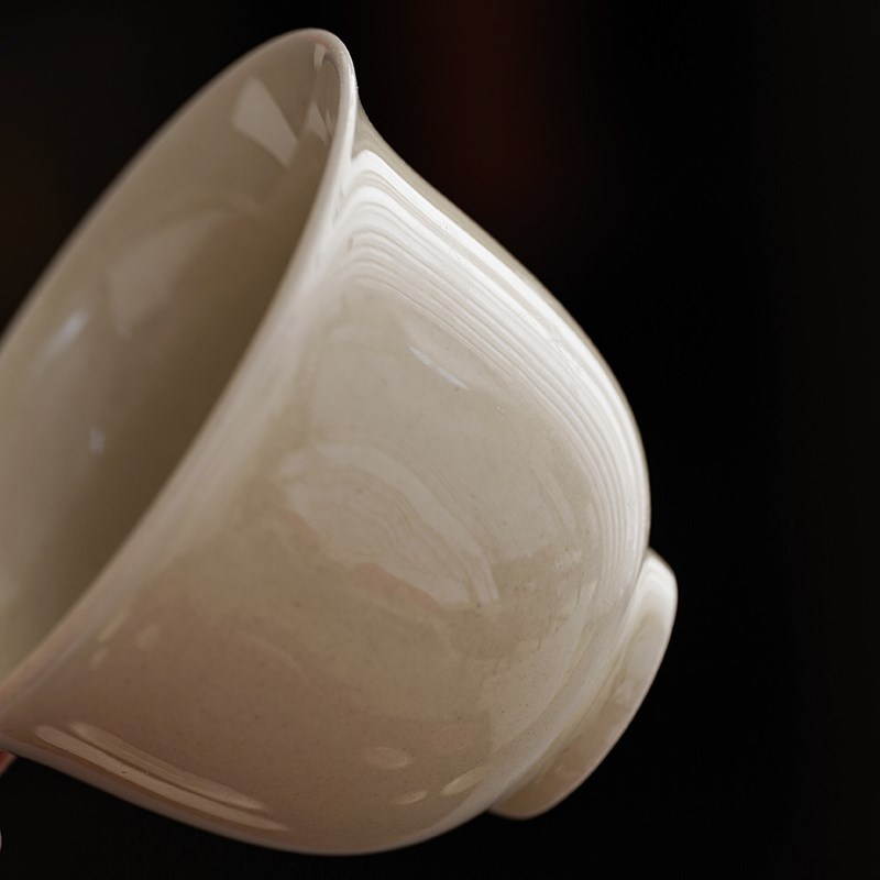 草木灰盖碗简约仿宋素雅泡茶碗杯粗陶大号家用功夫茶具陶瓷敬茶碗