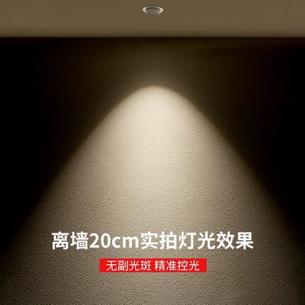 象鼻灯led射灯家用嵌入式cob筒灯12w洗墙灯吊顶射灯服装店铺商用