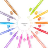 广纳8091彩色针管勾线笔1.0mm绘图笔艺线笔水彩笔美术绘画学生用