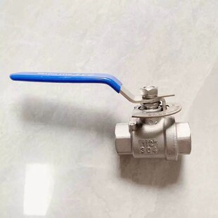 304不锈钢二片式丝扣刻度盘球阀90度中型球阀内螺纹开关手动阀门