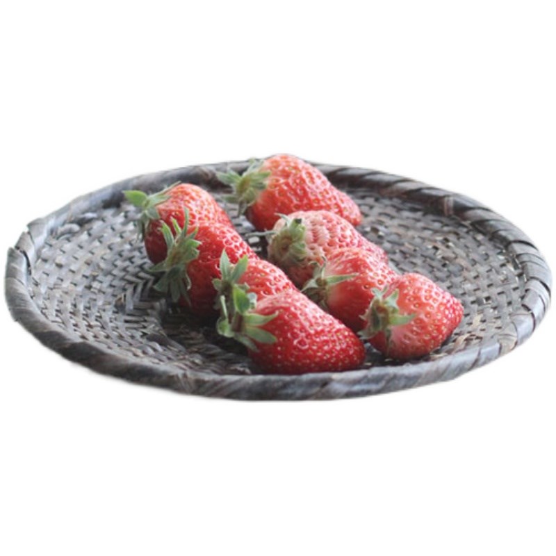 雨花石杂货 日式竹编水果盘竹制品荞麦面盘 乌冬面盘