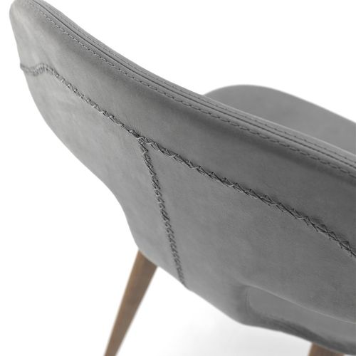 意式兰博基尼Riva1920家具磨砂皮椅子 北美黑胡桃实木餐椅 靠背椅