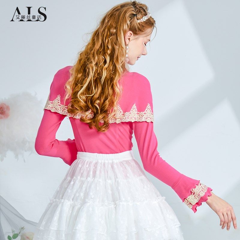 艾丽丝2025春季洋气高领百搭喇叭袖黑色针织衫甜美显白显瘦上衣女,女装/女士精品,毛针织衫,淘宝优惠券,粉丝福利购,淘宝优惠卷