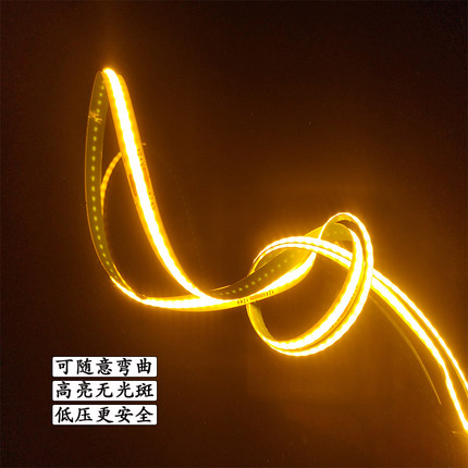 牀头感应灯卧室牀底装饰气氛灯条低压镜柜电视背景墙自粘LED灯带