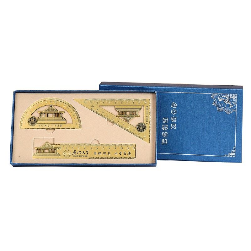 厦门大学名校纪念品金属三角尺书签文创学生毕业礼品套装刻度尺子,文具电教/文化用品/商务用品,书签,淘宝优惠券,粉丝福利购,淘宝优惠卷