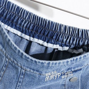 设计感排扣个性牛仔半身裙2024年冬季新高腰显瘦中长款a字百褶裙