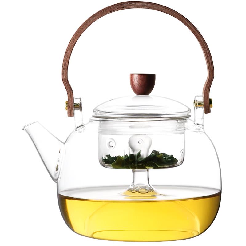 陶九土电炉围炉茶泡茶壶专玻璃壶耐热玻璃提梁CHR0614明火煮蒸煮