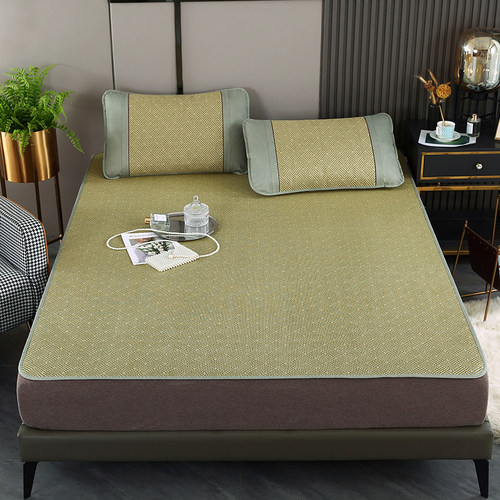 双面凉席夏季加厚可折叠席子正反两用家用冰丝席学生宿舍单人藤席