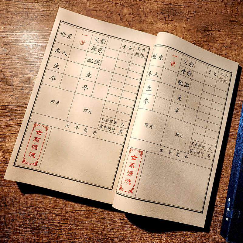 高档精装家谱族谱本函套装制作本合宣纸线装书子孙本姓氏可册子线