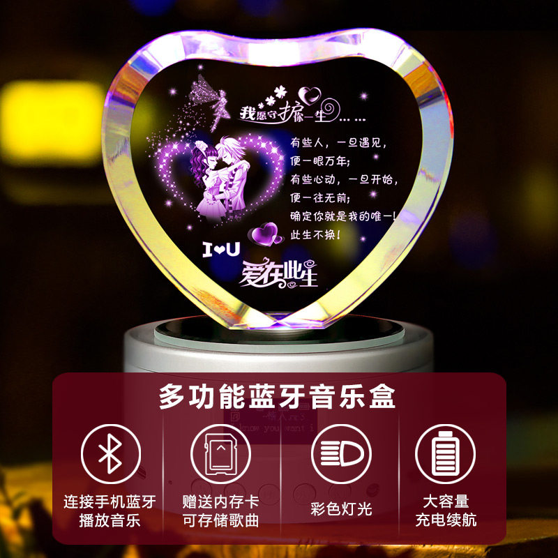 恋爱一周年一百天 结婚十周年纪念日礼物女友老婆生日浪漫情人节
