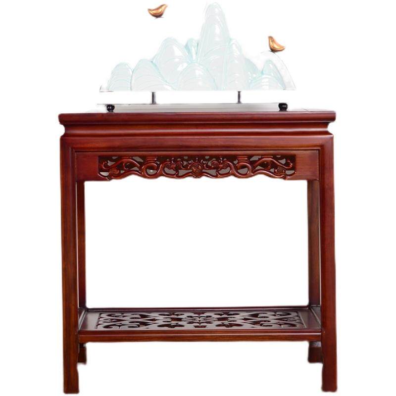 多层中式实木花架盆景架台室内置物架奇石摆架仿古鱼缸子榆木落地