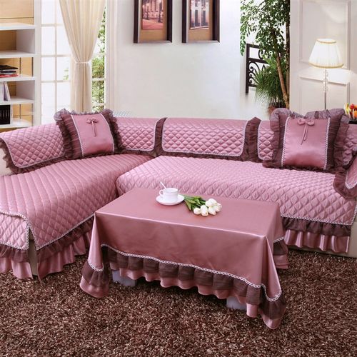 一朵 布艺欧式沙发垫时尚沙发巾罩坐垫布艺防滑沙发套 曼纱魅影