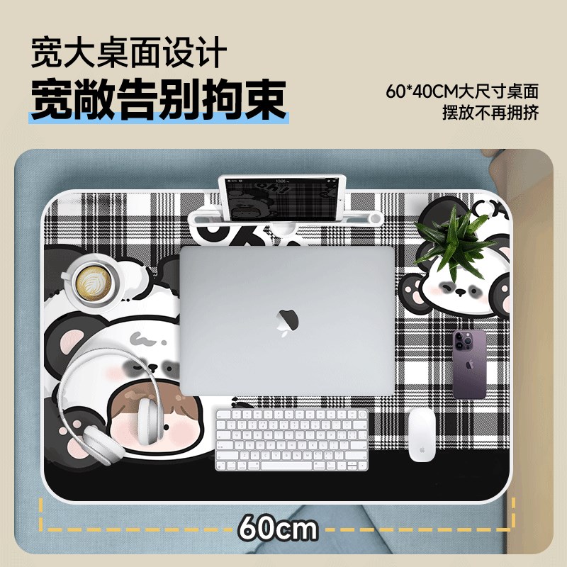可爱熊猫床上小桌子办公桌宿舍学生学习桌写字可折叠桌笔记本电脑