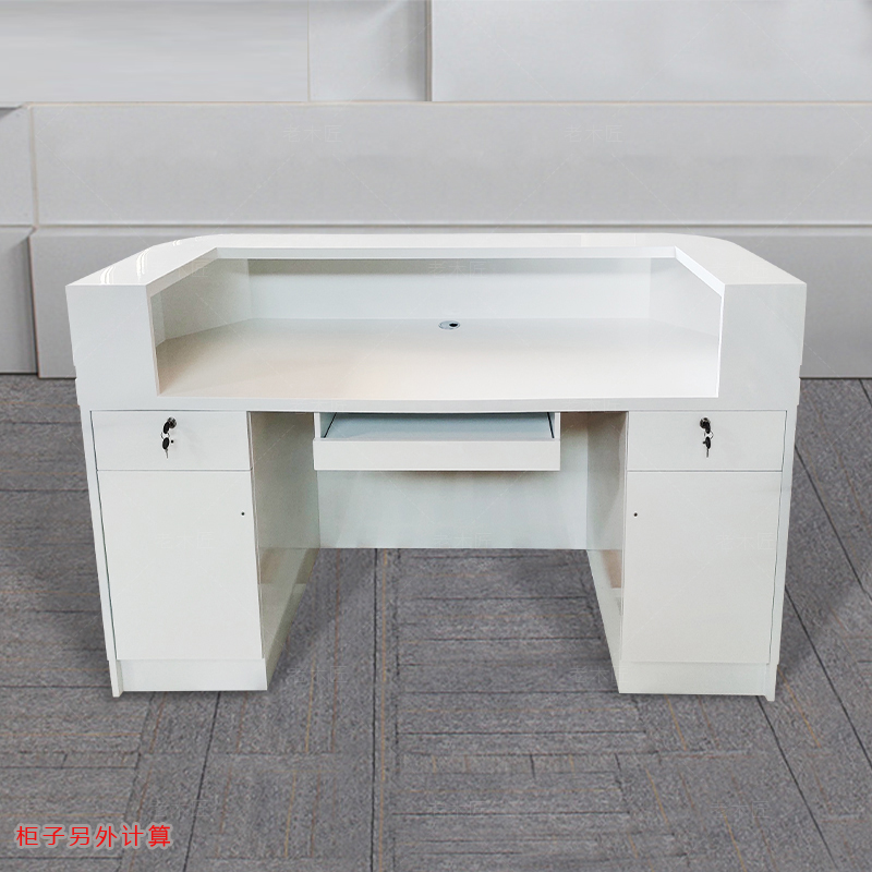 定制弧形烤漆前台志愿者服务台银行咨询引导台导诉台导办台导税台