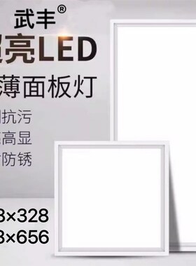 328x328*656集成吊顶帝王至尊遵适用卫生间LED扣板平板灯328*328