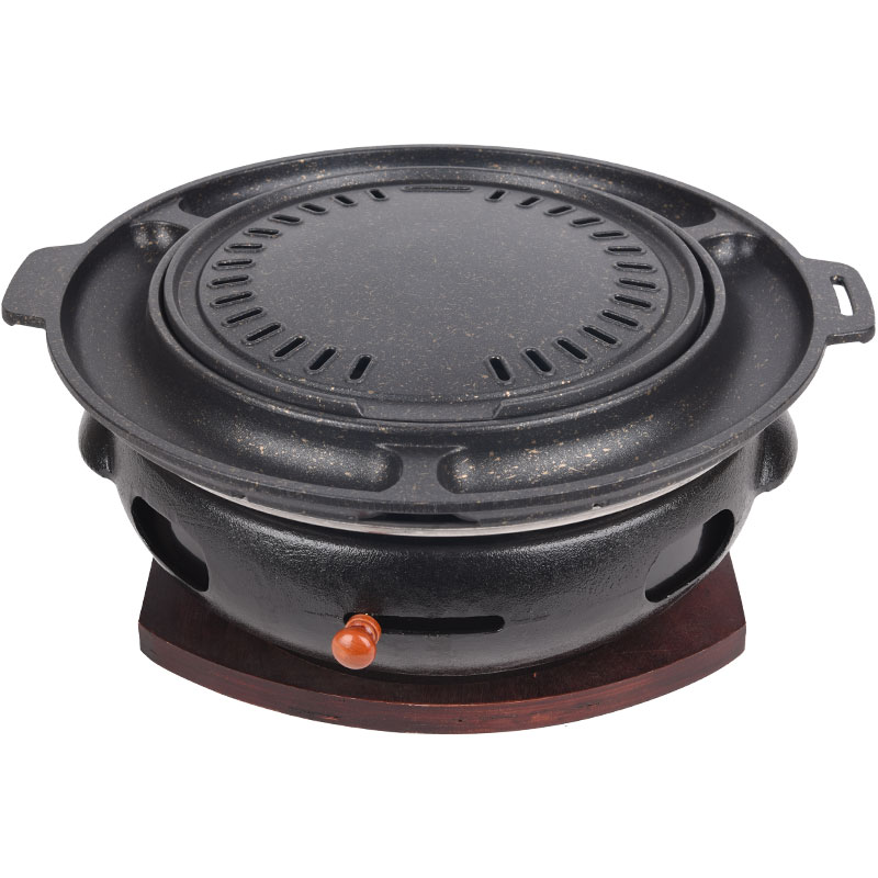 韩式碳烤炉商用铸铁烧烤炉炭火烤肉炉烤肉锅家用烧烤盘烧烤架