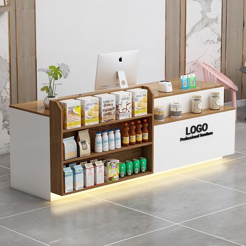 便利店小型店铺收银台超市吧台饭店接待台文具点前台桌零食店柜台