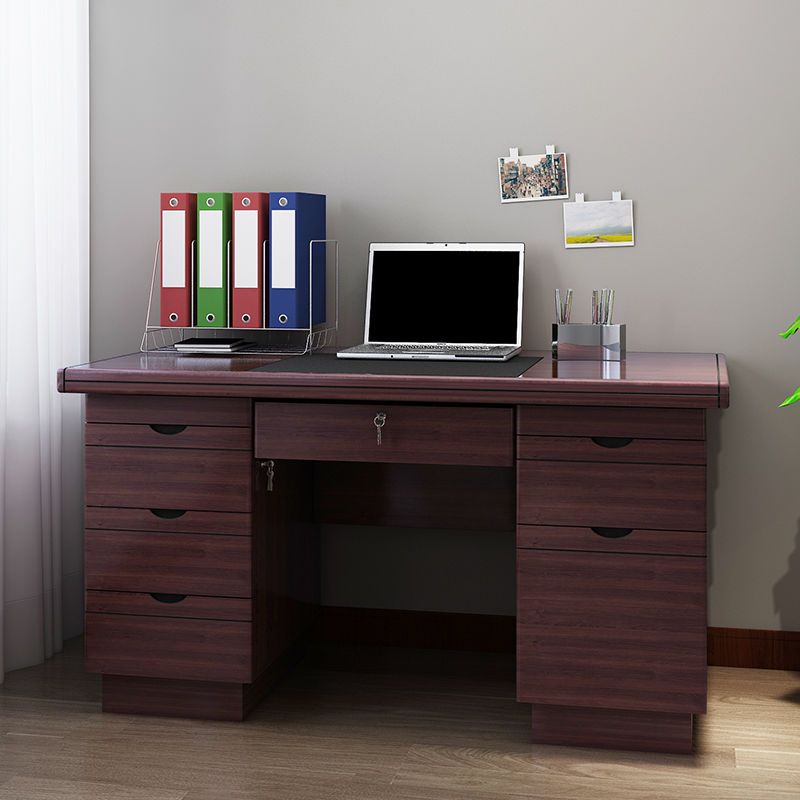 办公桌电脑台式桌1.米书桌学生家用抽屉带锁1.2米简约书桌加厚