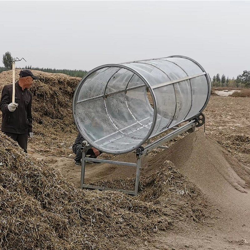 全自动电动筛草机,滚筒筛草机,电动筛草机视频小型滚筒筛草机机