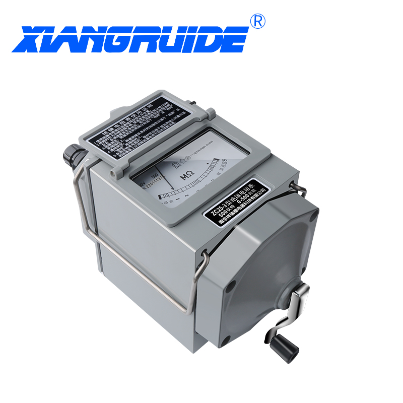 祥瑞德电工摇表0v兆欧表1000伏绝缘电阻测试仪手摇电阻表检测表