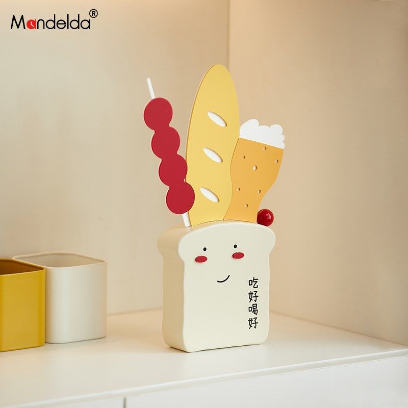 Mandelda法式奶油风面包装饰摆件入户玄关家居客厅乔迁新居礼品